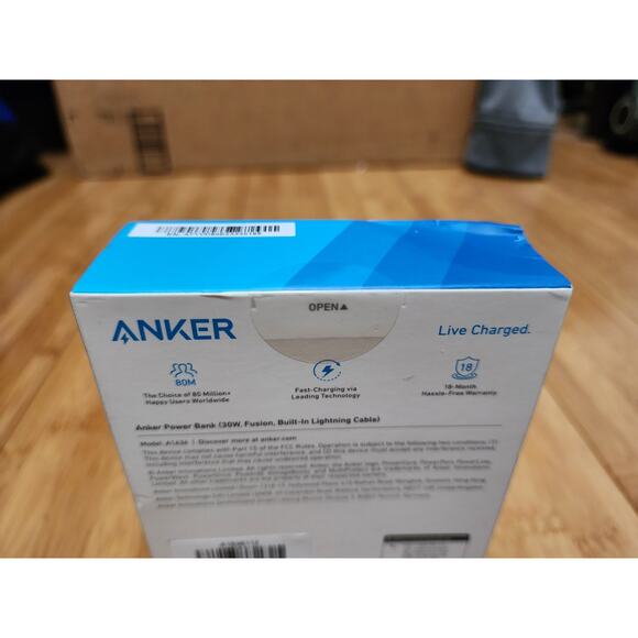 NEW Anker A1636 Power Bank (30W, Fusion, w/ Built-In Cable) READ COMPATIBILITY - Picture 3 of 6